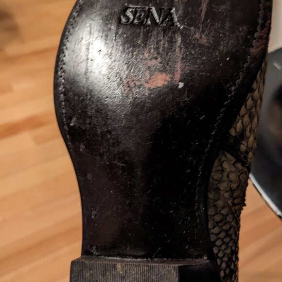 Sena Handmade Snakeskin Cowboy Boots Mens 8.5 - Picture 7 of 7